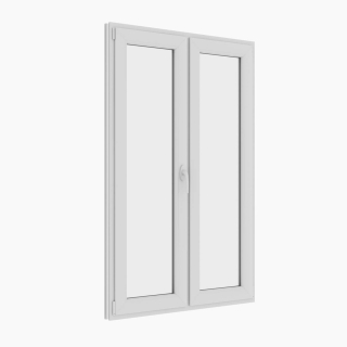 PREMIUM Balkonové plastové dveře dvoukřídlé bílé, 150x210 cm