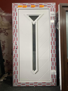 SOFt vchodové plastové dveře,zadní vchod Victoria,bílé, 100x210