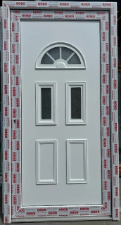 SOFT vchodové plastové dveře Bora, /bílá, 100x210 cm